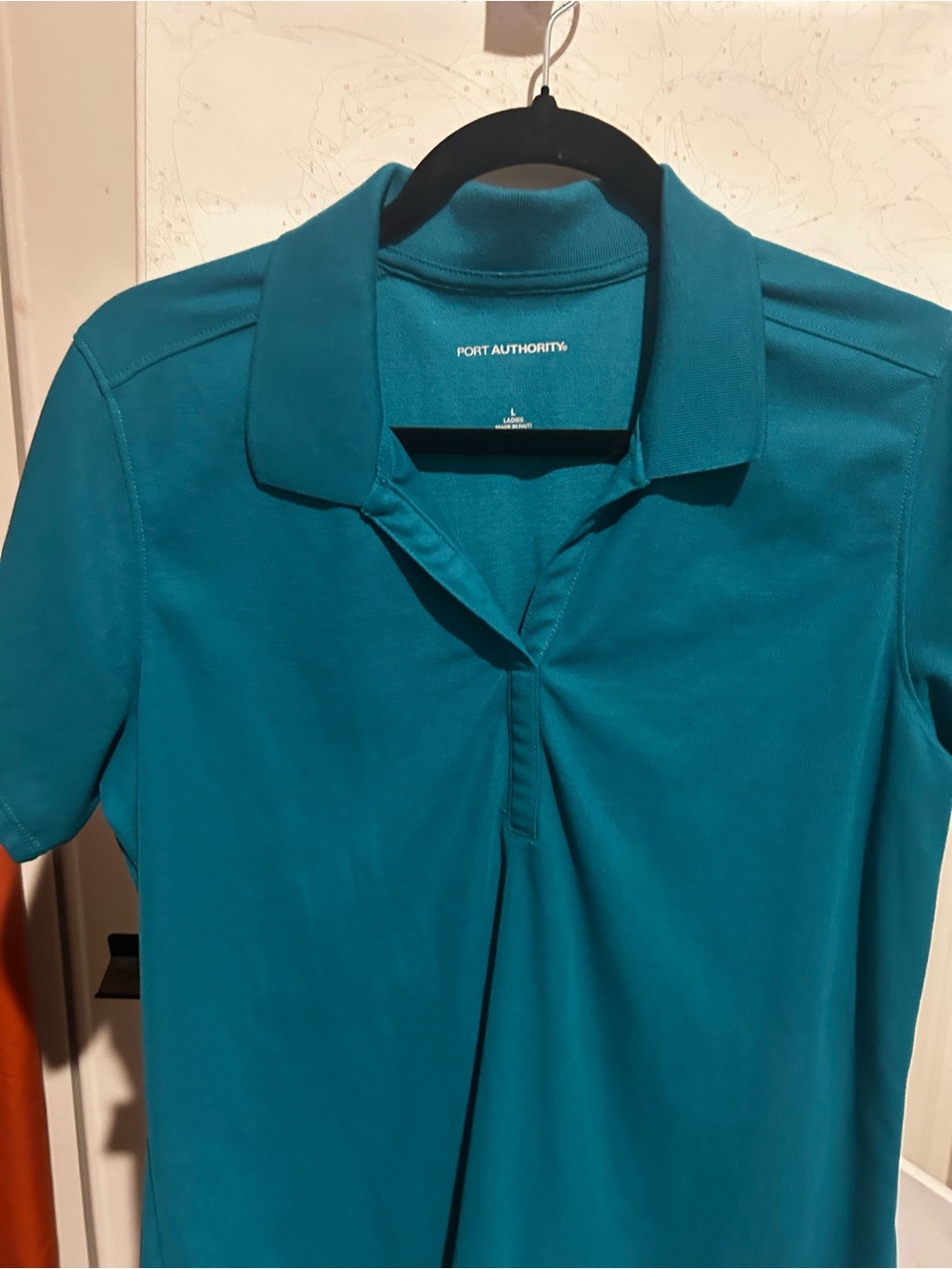 Port Authority Women's Teal Button-Down Polo Shirt